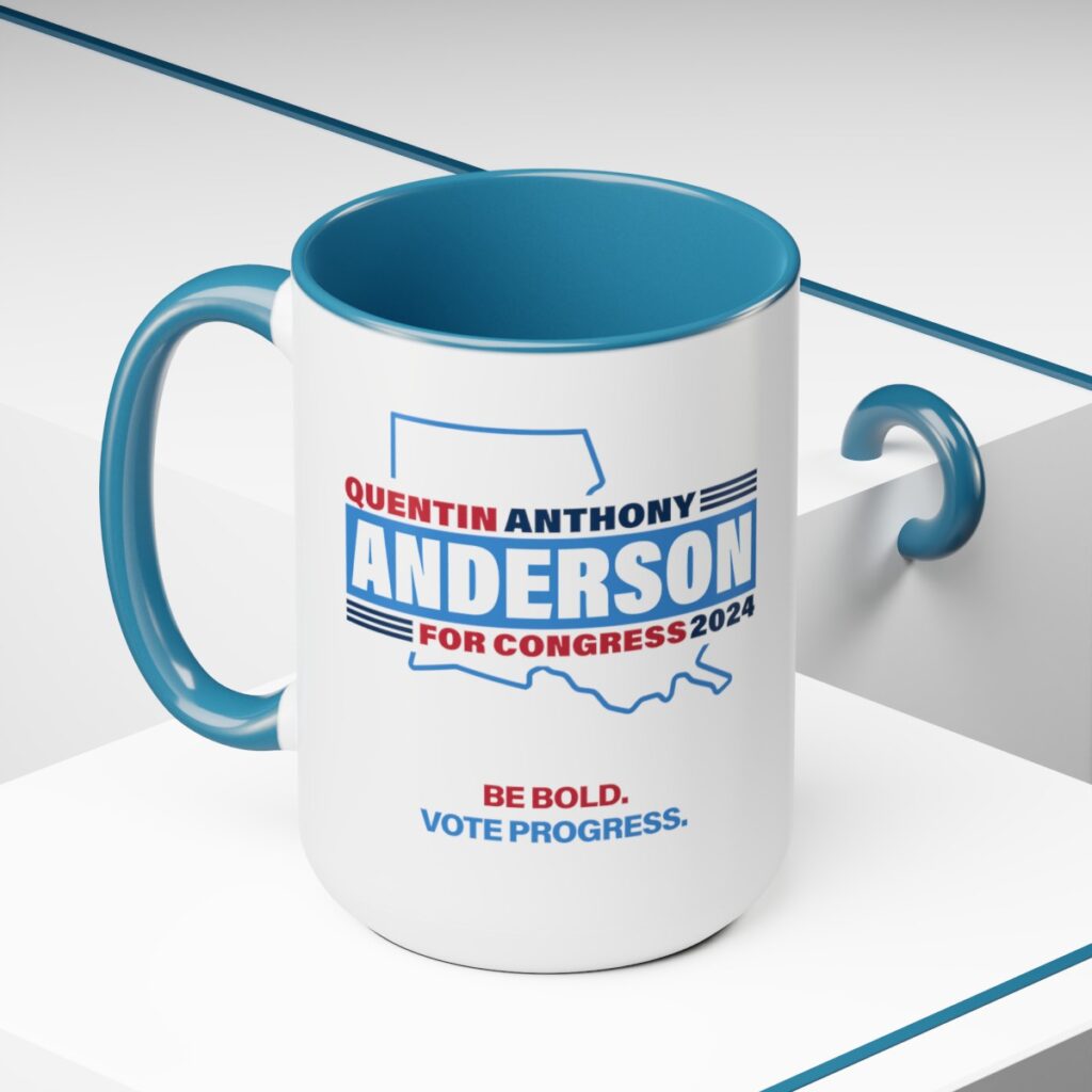 Two-Tone Campaign Coffee Mugs | Quentin Anthony Anderson for Congress